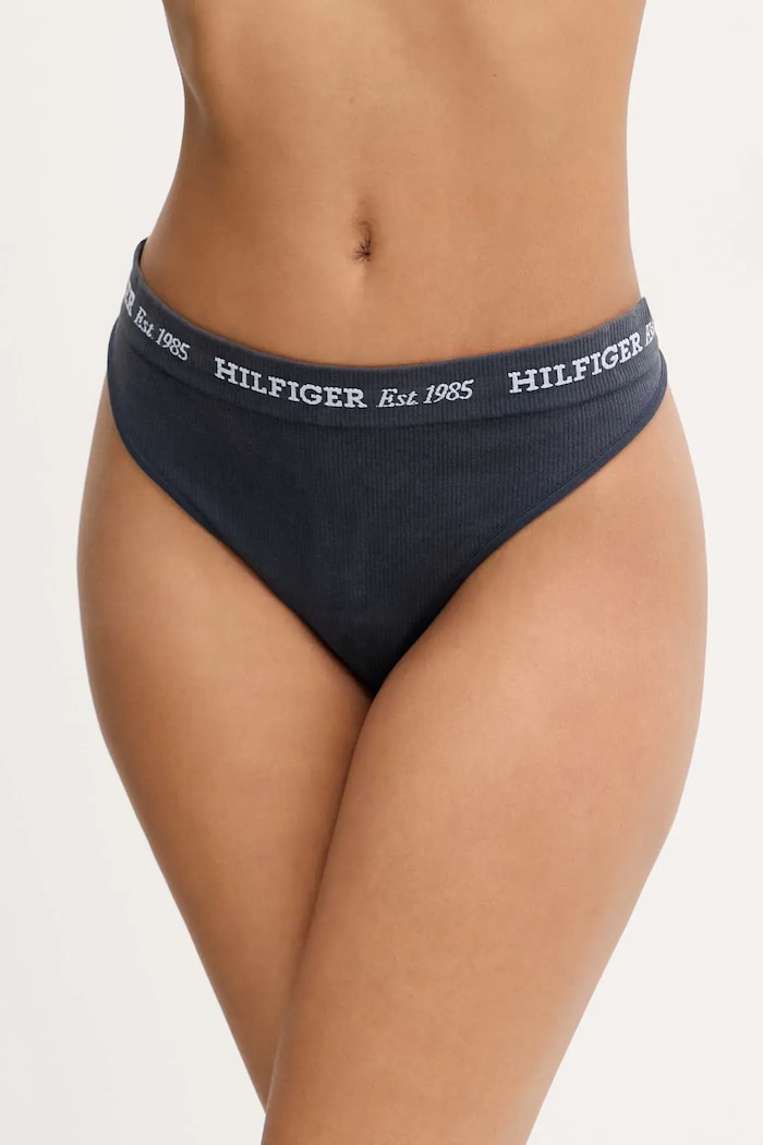 Tommy Hilfiger stringi dzianina granatowy UW0UW05725