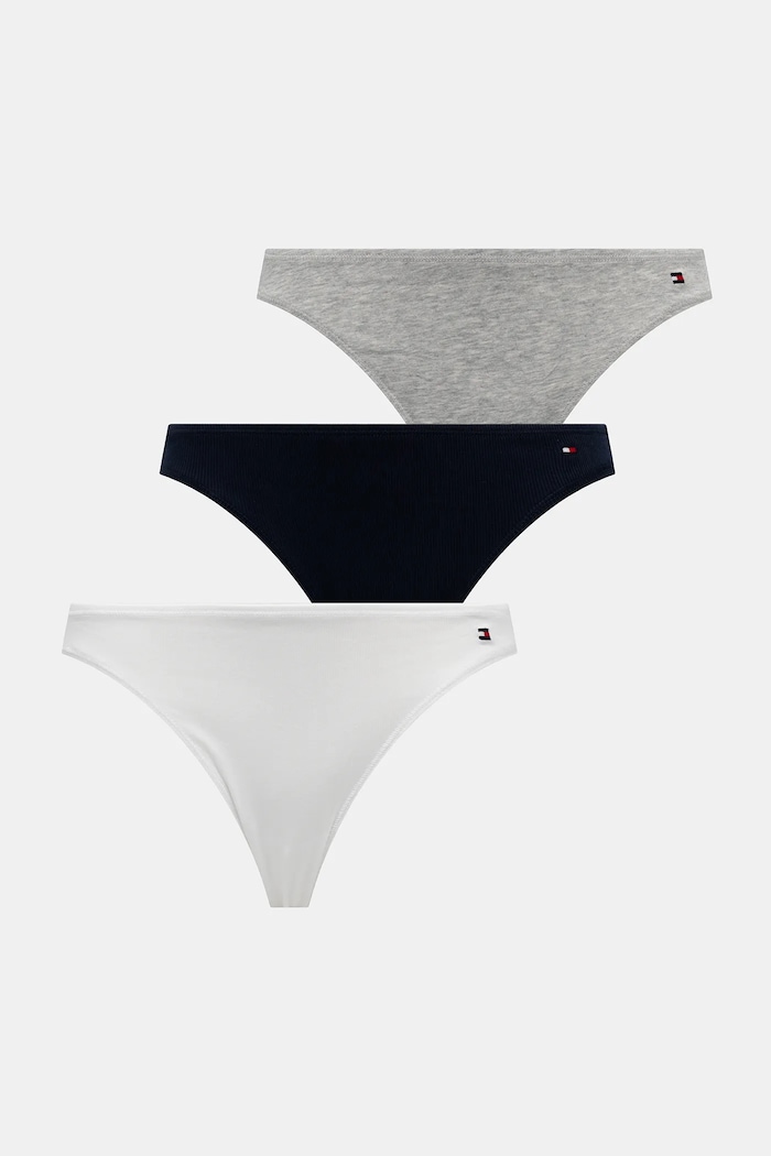 Tommy Hilfiger bugyi 3 db sima szürke UW0UW05753