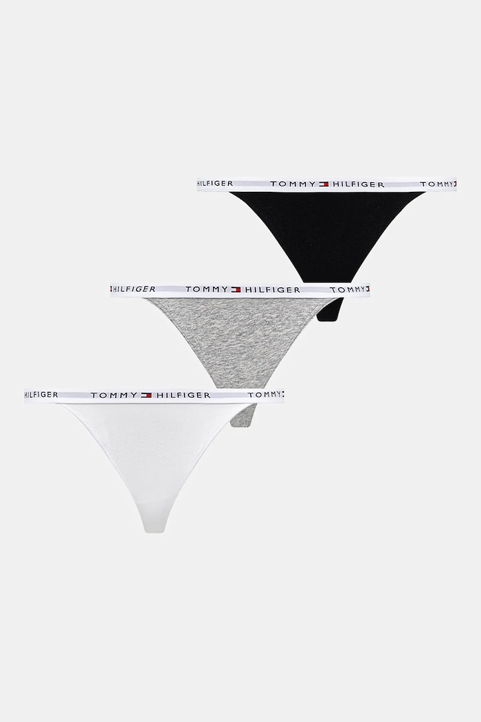 Tommy Hilfiger stringi 3-pack dzianina biały UW0UW05757