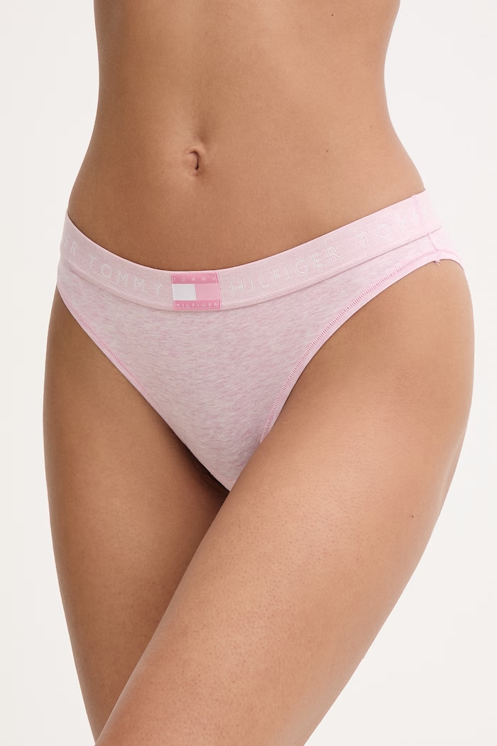 Tommy Hilfiger nohavičky dámske bavlnené s elastanom ružová UW0UW06038