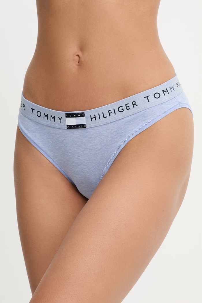Tommy Hilfiger figi damskie bawełniane z elastanem niebieski UW0UW06038