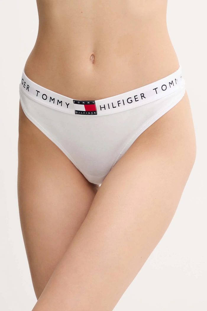 Tommy Hilfiger tangá dámske tangá biela UW0UW06039