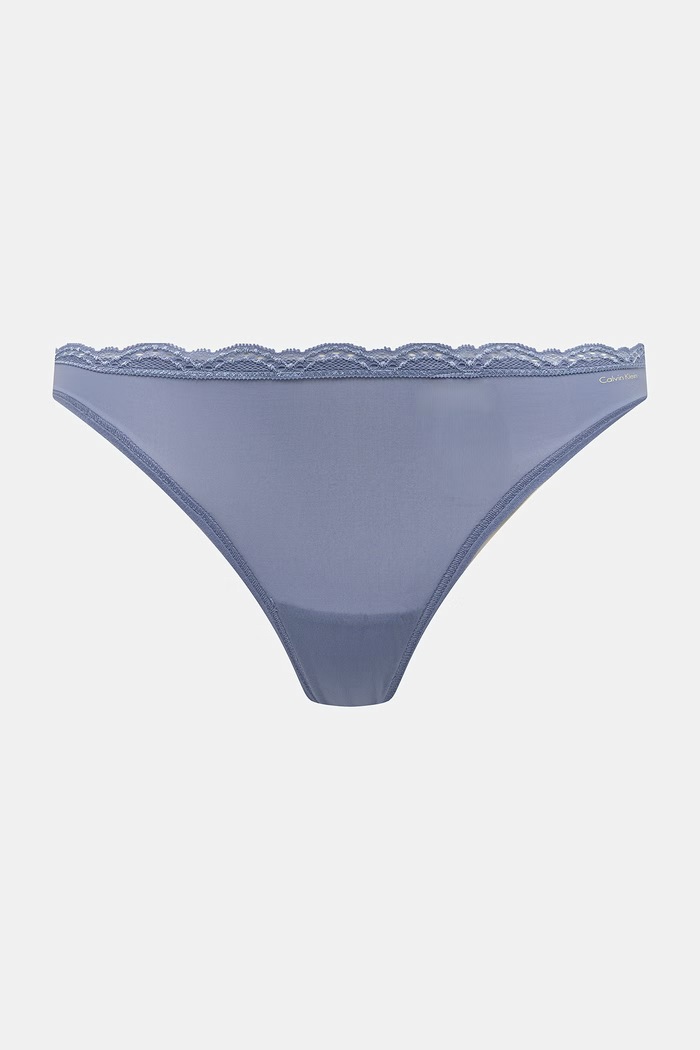 Calvin Klein Underwear tanga dámské 3-pack LV00QD5300 fialová AA00