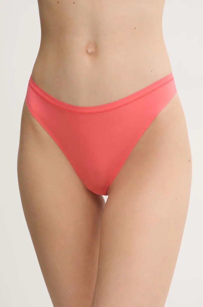 Calvin Klein Underwear stringi dzianina różowy LV00QF7820