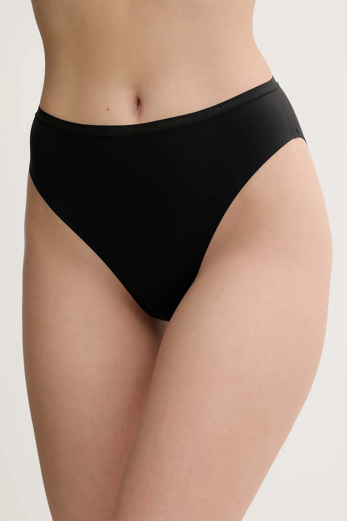 Σλιπ Calvin Klein Underwear πλεκτό ύφασμα μαύρο LV00QF7821