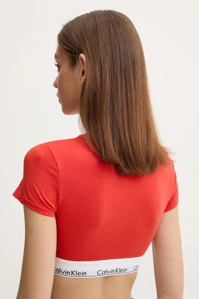 Tričko Calvin Klein Underwear LV00QF7213 červená SS25