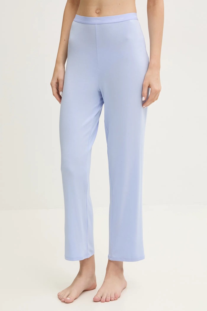 Calvin Klein Underwear παντελόνι πιτζάμας γυναικείο με μοντάλ πλεκτό ύφασμα μπλε 000QS7285E