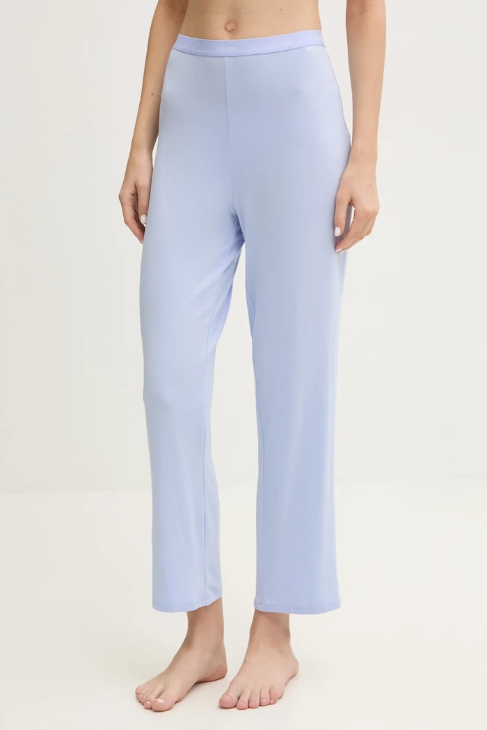 Calvin Klein Underwear παντελόνι πιτζάμας γυναικείο με μοντάλ πλεκτό ύφασμα μπλε 000QS7285E
