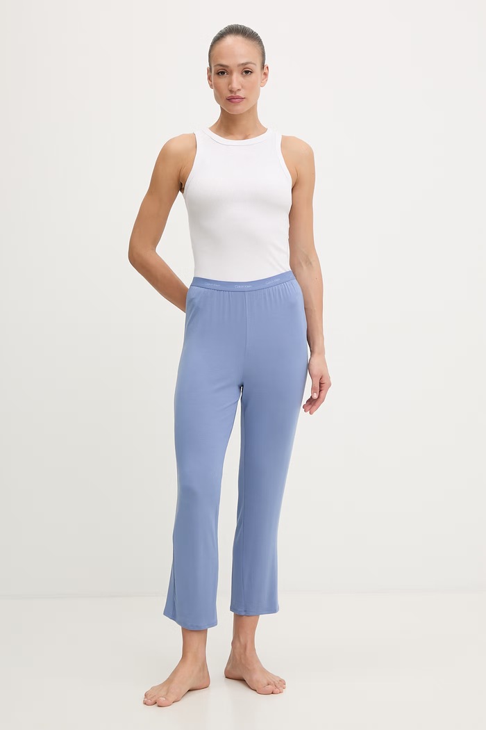 Calvin Klein Underwear spodnie piżamowe damskie z modalu 000QS7285E niebieski SS26