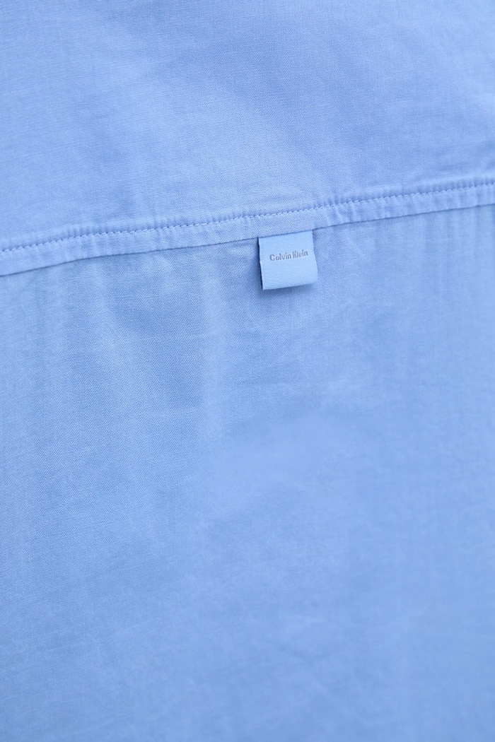 Bavlněná pyžamová košile Calvin Klein Underwear 000QS7314E fialová