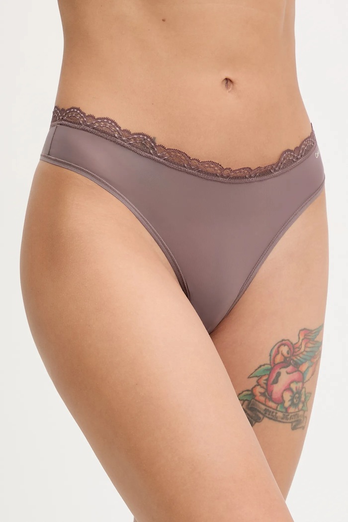 Calvin Klein Underwear chiloți g-string femei violet LV00QD5270