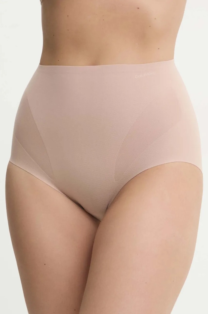 Tvarujúce nohavičky Calvin Klein Underwear pletenina béžová LV00QF8166