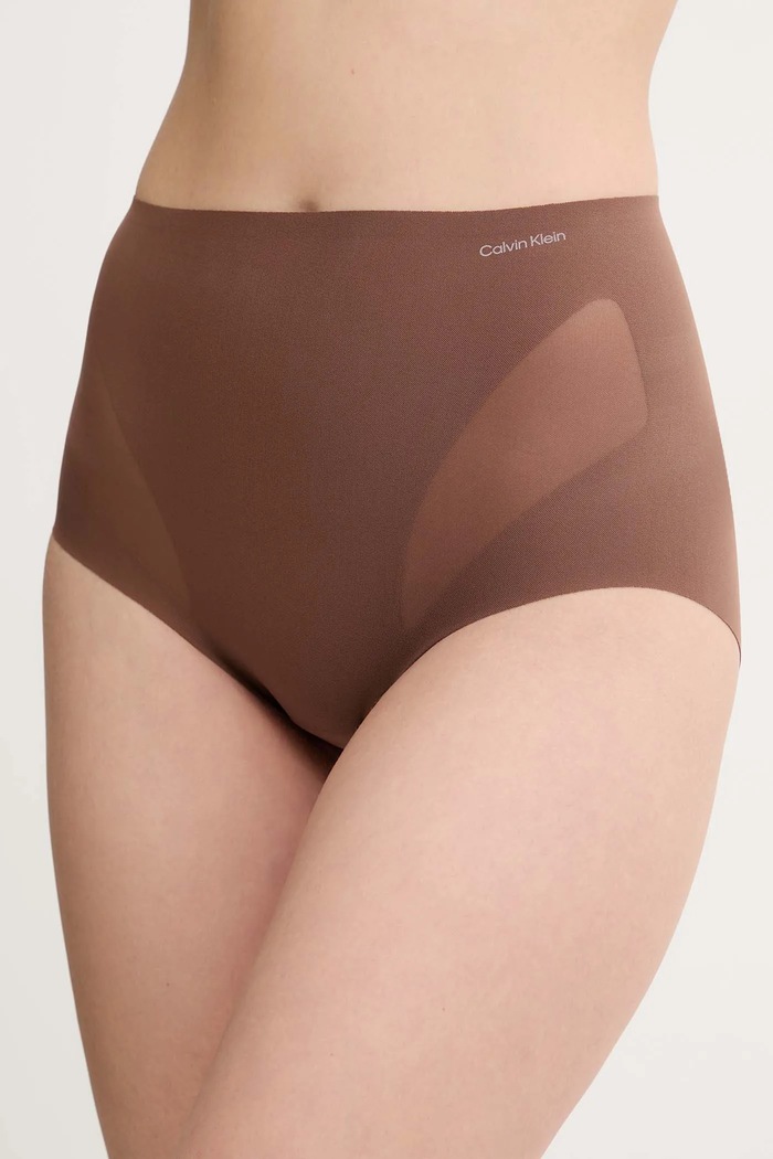 Gaćice za oblikovanje Calvin Klein Underwear pletivo smeđa LV00QF8166