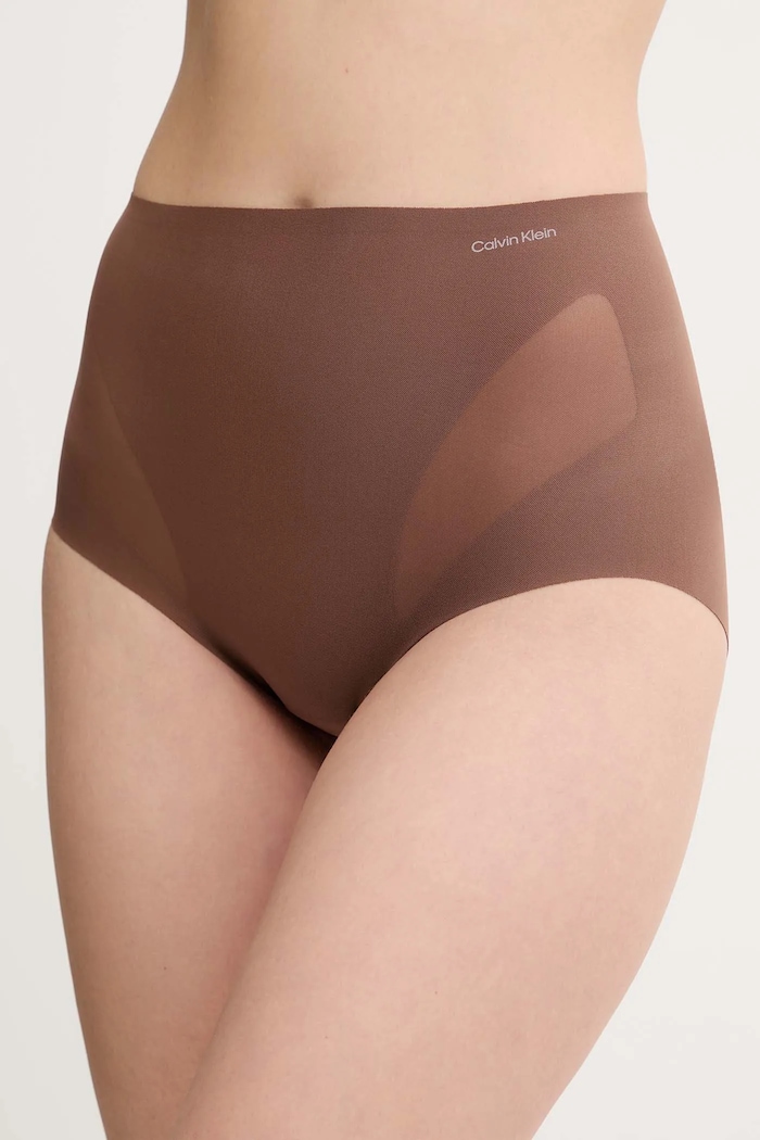 Gaćice za oblikovanje Calvin Klein Underwear pletivo smeđa LV00QF8166