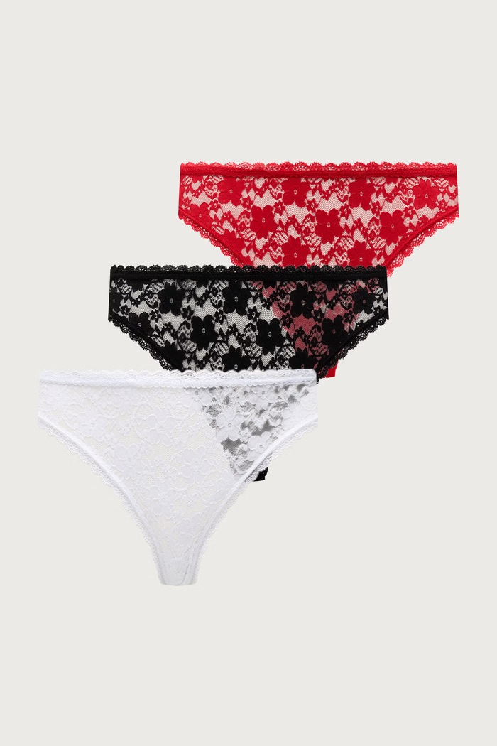 Guess Brazyliany damskie z bawełną 3-pack czerwony O5RG16.KC5L0