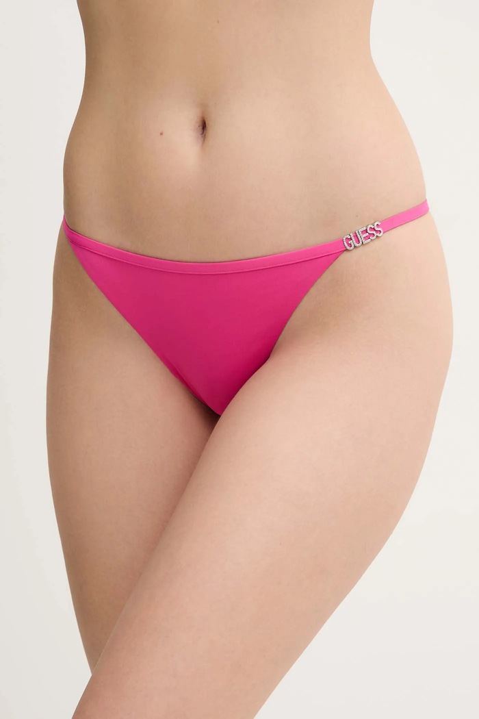 Kupaće brazilke Guess bez uzorka roza E5GO09.MC040