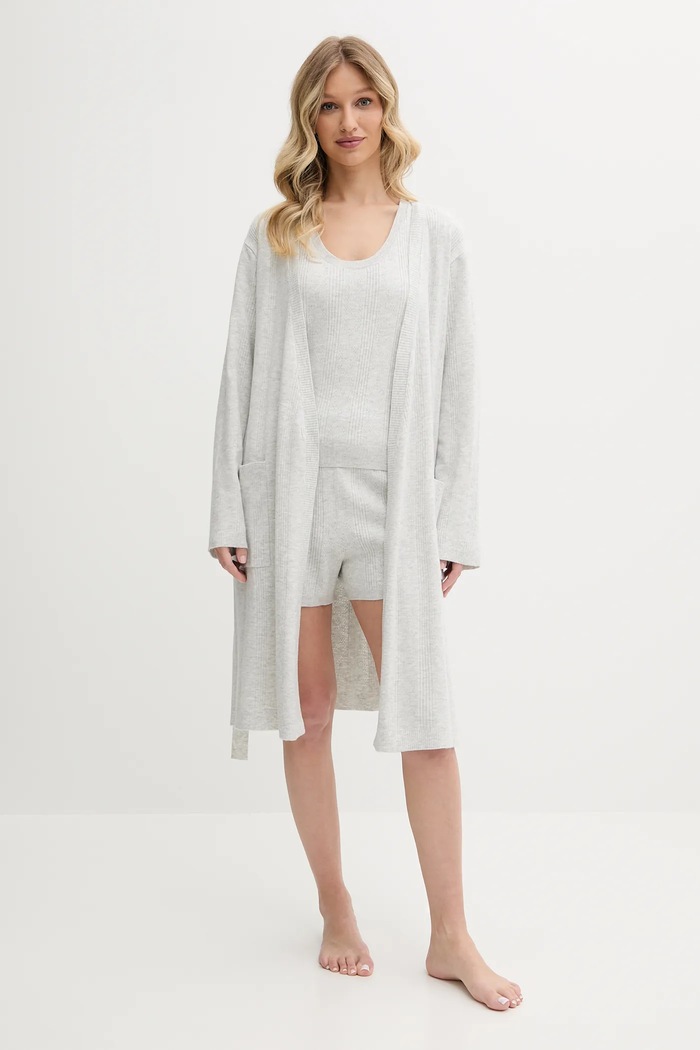 Kućni ogrtač Dkny YI00050 siva SS25