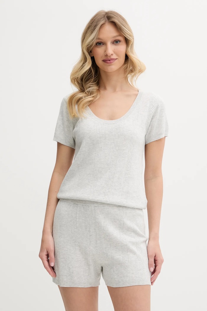 Dkny piżama dzianina szary YI90050