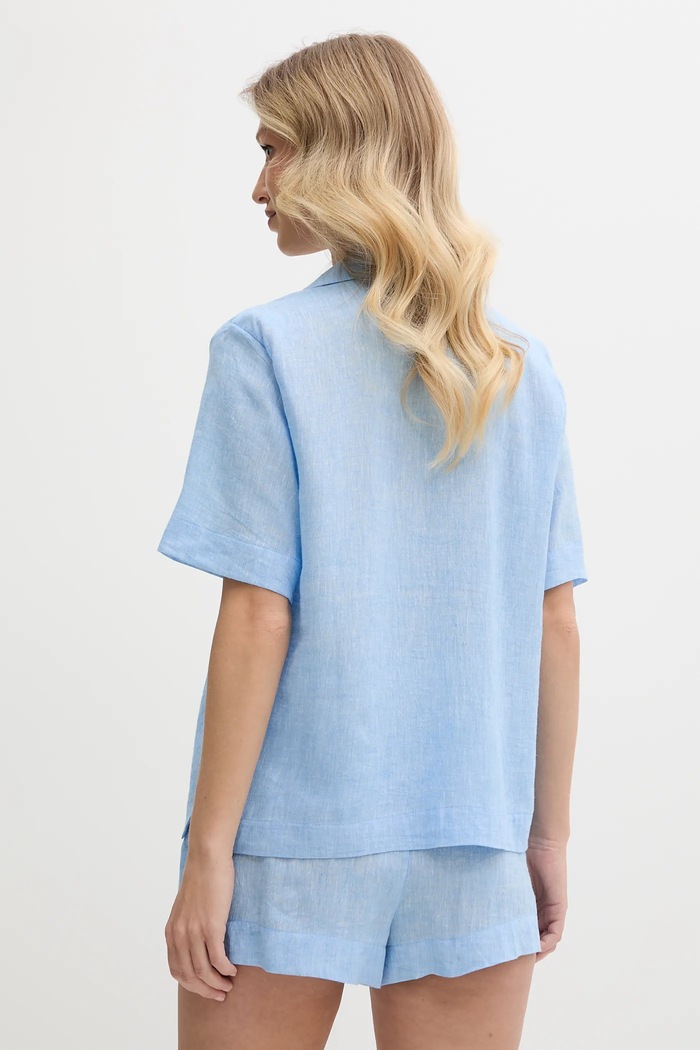 Îmbrăcăminte Dkny set de pijama de in YI90054 albastru