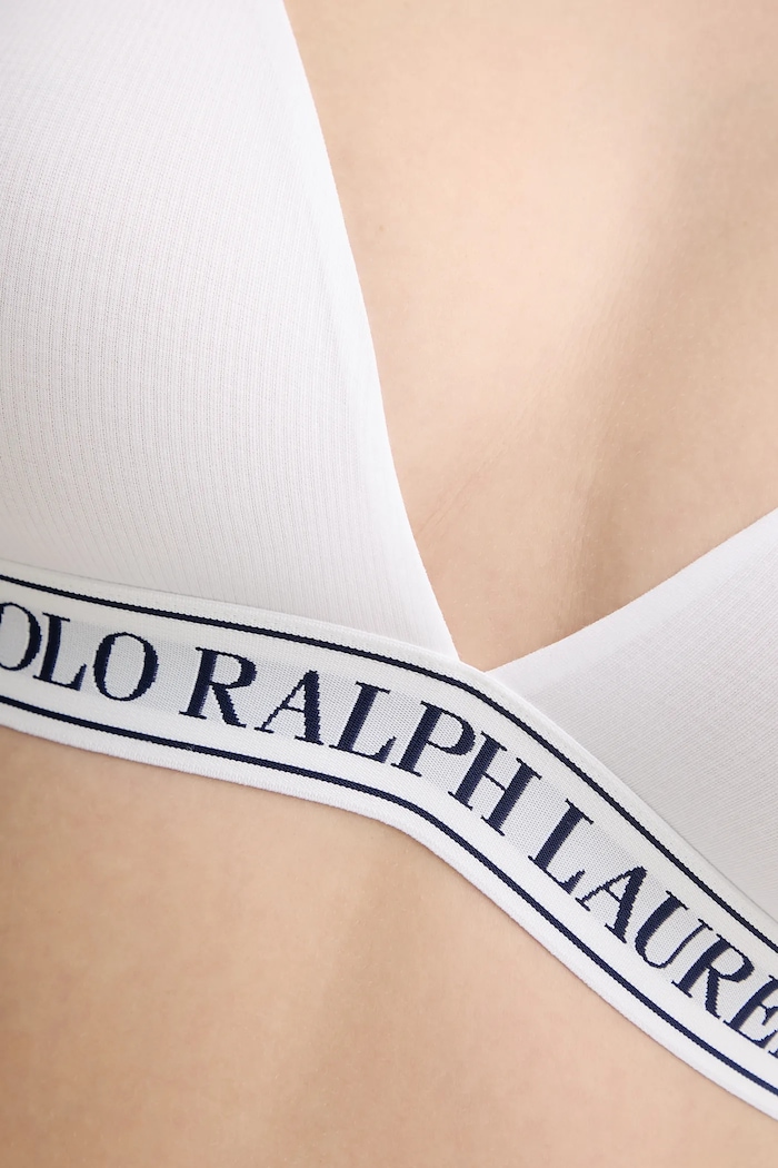 Polo Ralph Lauren τριγωνικό σουτιέν με βαμβάκι λευκό 4P0480