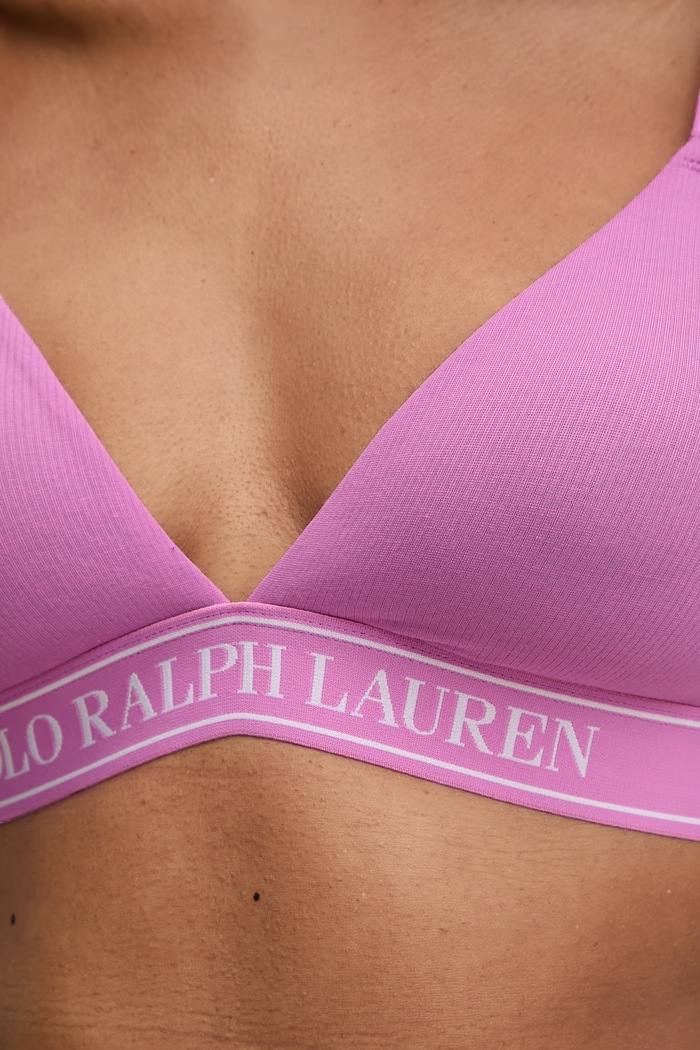 Polo Ralph Lauren τριγωνικό σουτιέν με βαμβάκι μωβ 4P0480
