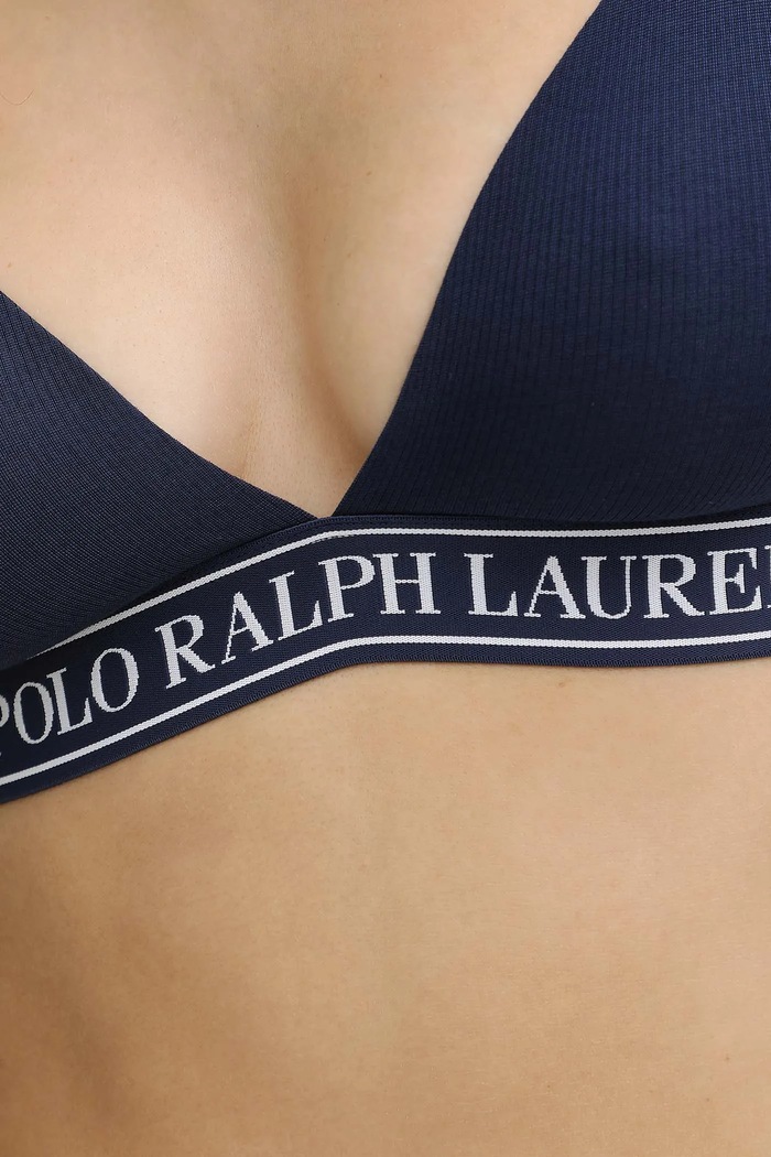 Polo Ralph Lauren τριγωνικό σουτιέν με βαμβάκι σκούρο μπλε 4P0480
