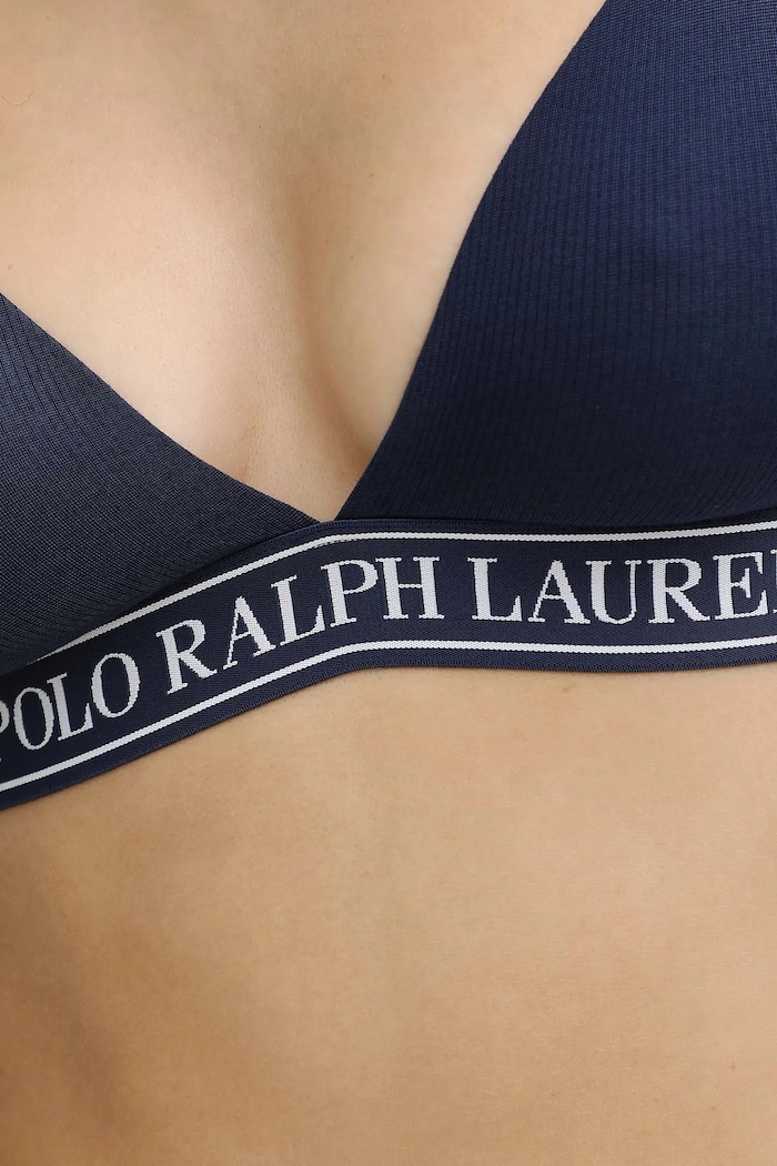 Polo Ralph Lauren τριγωνικό σουτιέν με βαμβάκι σκούρο μπλε 4P0480