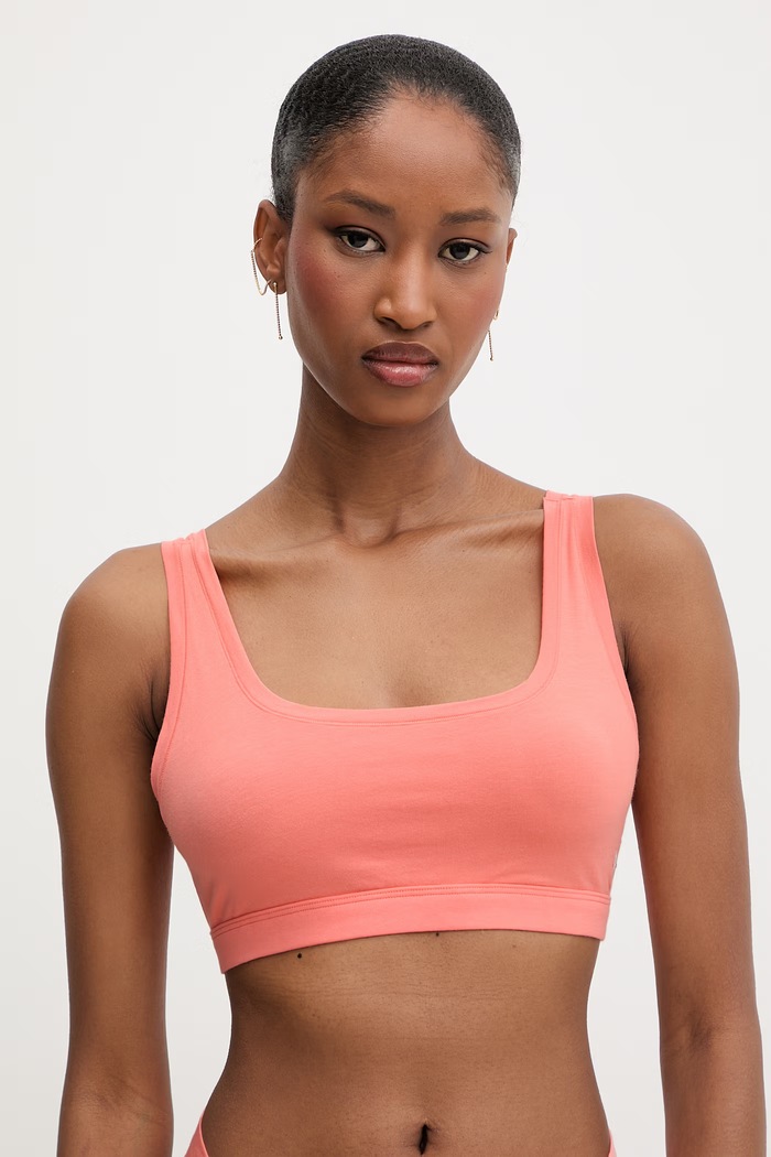 Polo Ralph Lauren podprsenka bavlnená s elastanom oranžová 4P0498