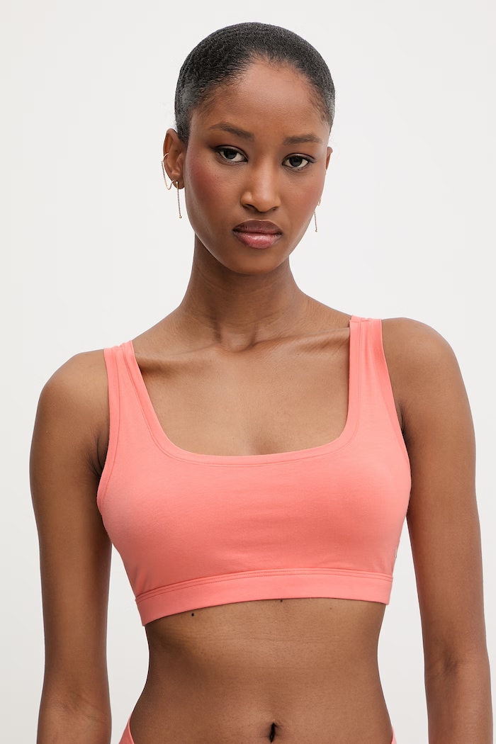 Polo Ralph Lauren podprsenka bavlnená s elastanom oranžová 4P0498