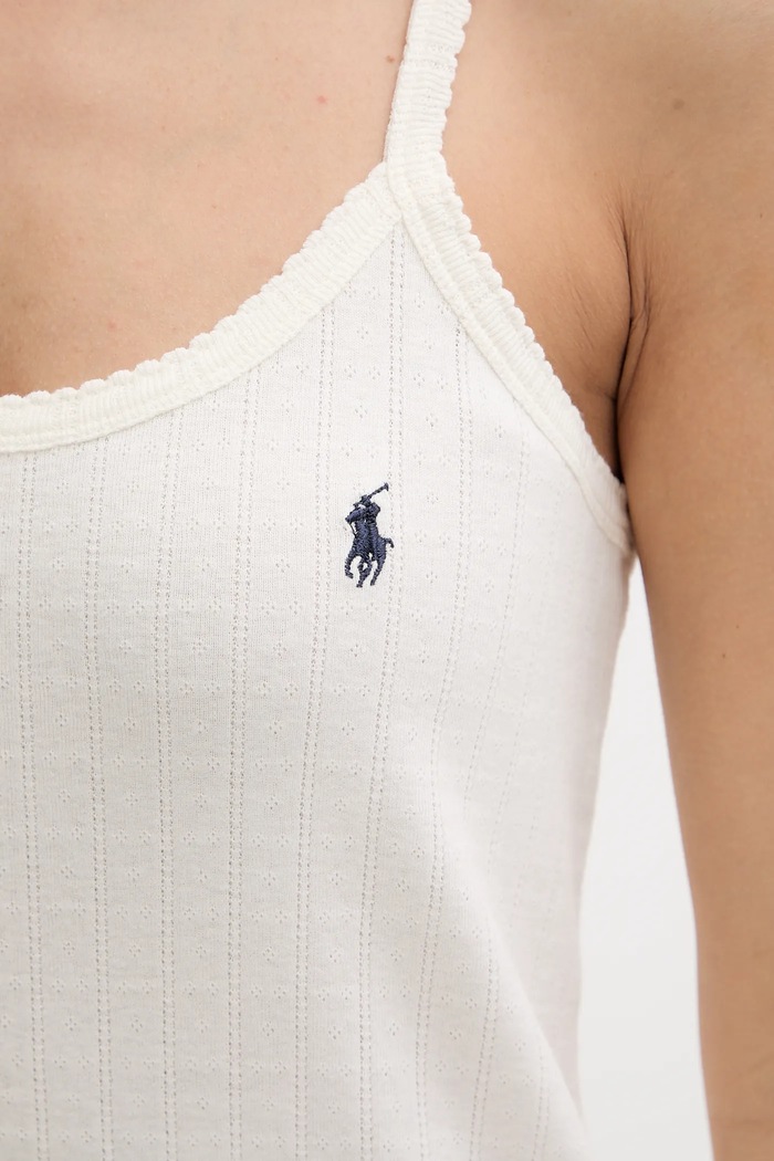 Bavlnená nočná košeľa Polo Ralph Lauren 4P0255 béžová