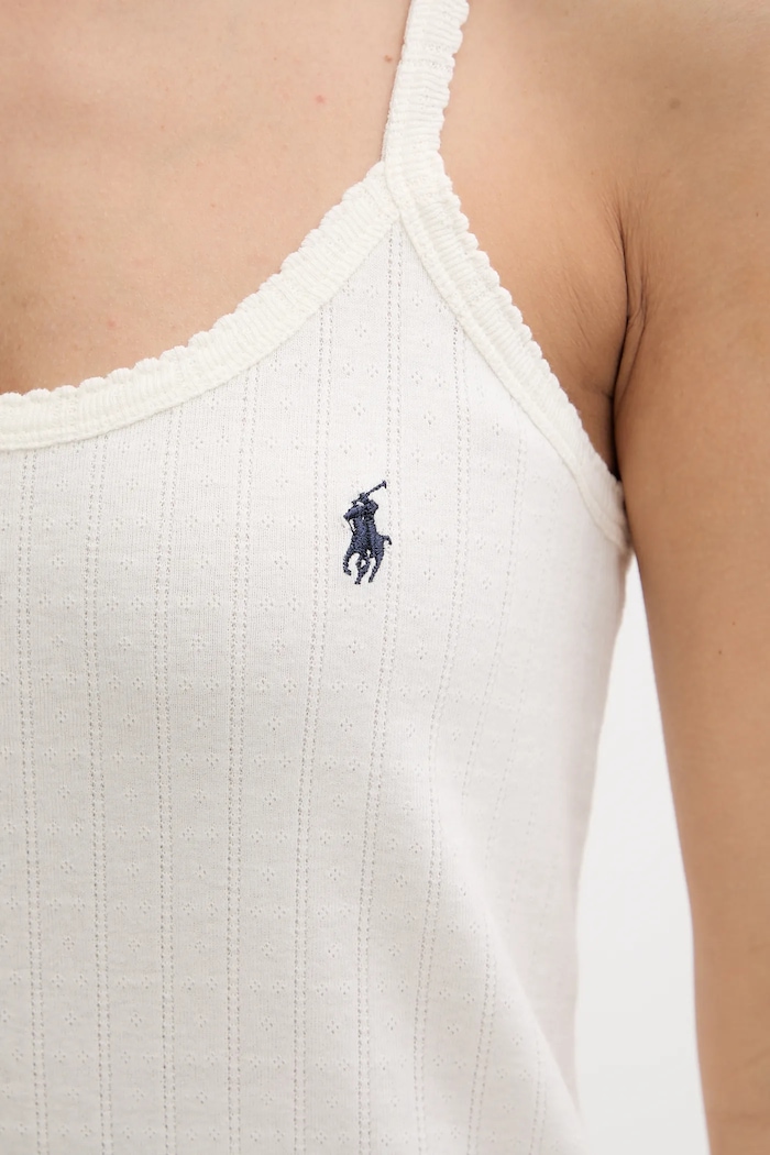 Bavlnená nočná košeľa Polo Ralph Lauren 4P0255 béžová