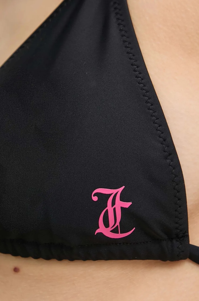 Juicy Couture dwuczęściowy strój kąpielowy TAIHITI TRIANGLE JCITS125202 czarny