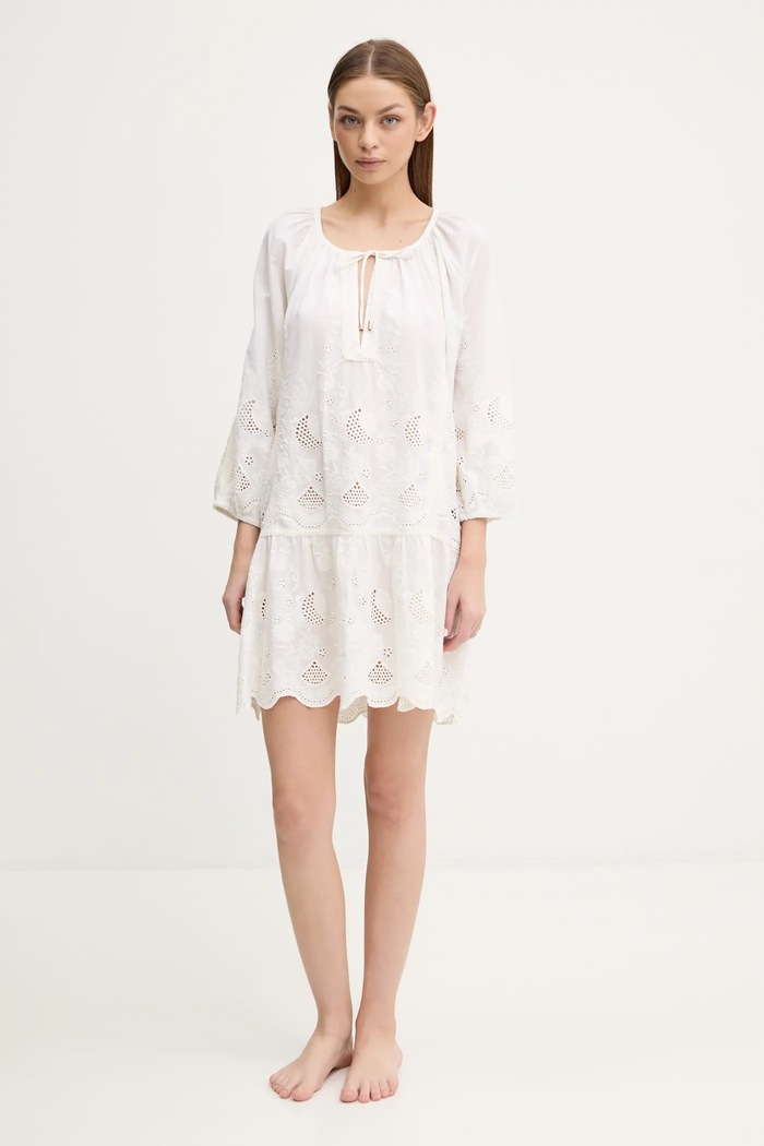 Bavlněné plážové šaty Melissa Odabash MO.PEARL béžová SS25