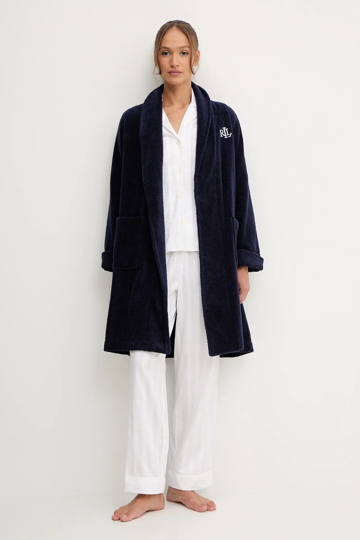 Lauren Ralph Lauren Памучен халат Lauren Ralph Lauren ILN42298 тъмносин AW25
