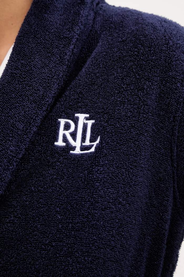 Памучен халат Lauren Ralph Lauren Lauren Ralph Lauren тъмносин ILN42298