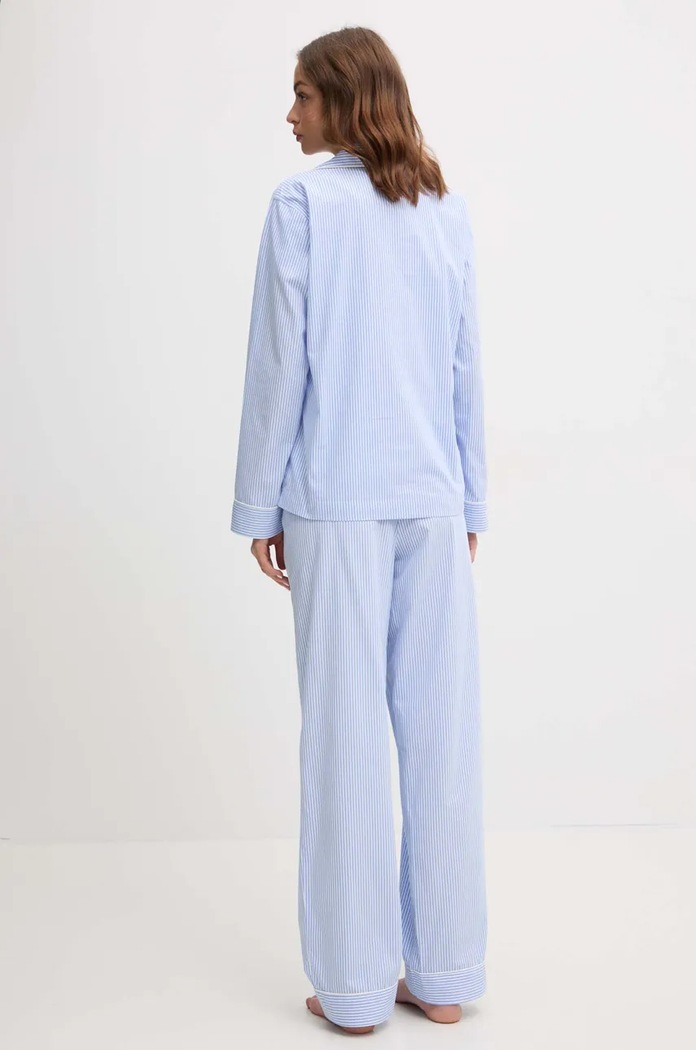 Lauren Ralph Lauren Piżama dwuczęściowa damska bawełniana ILN92315 niebieski AW25