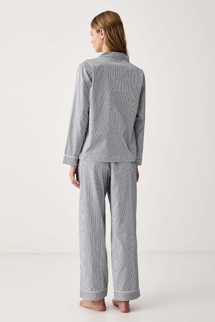 Lauren Ralph Lauren Piżama dwuczęściowa damska bawełniana ILN92315 granatowy AW25
