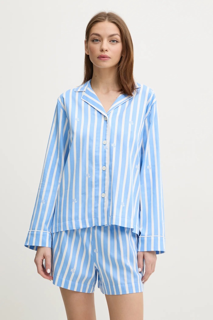 Lauren Ralph Lauren piżama tkanina niebieski ILN12400
