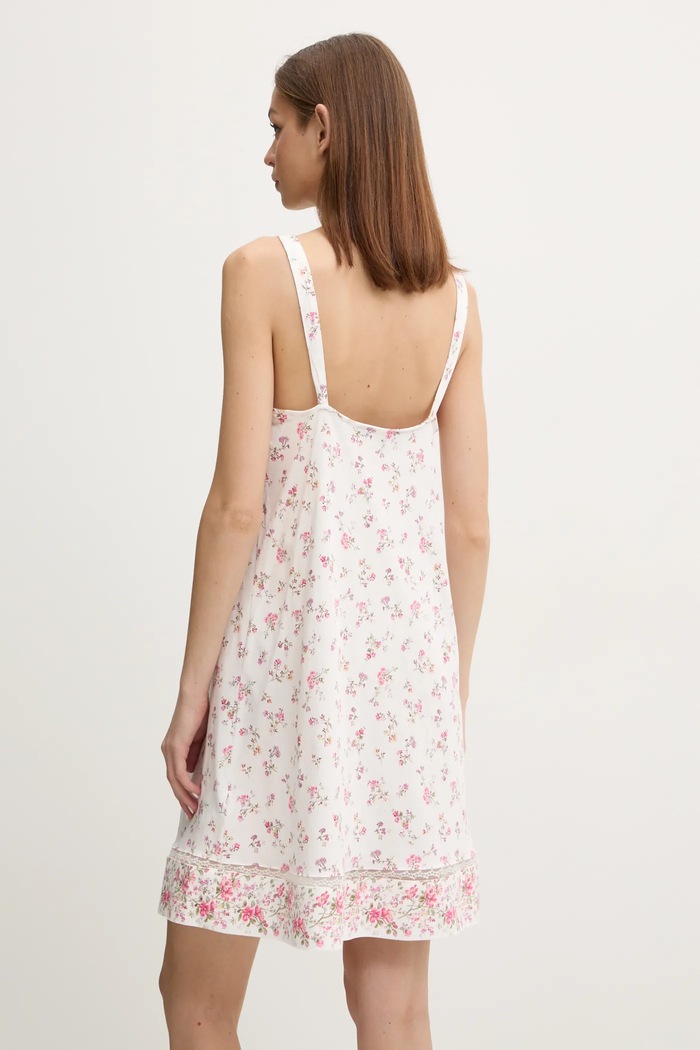 Ρούχα Βαμβακερό νυχτικό Lauren Ralph Lauren ILN22408 λευκό