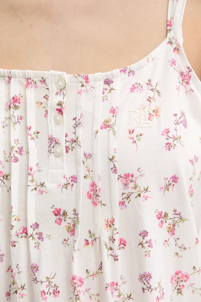 Βαμβακερό νυχτικό Lauren Ralph Lauren ILN22408 λευκό