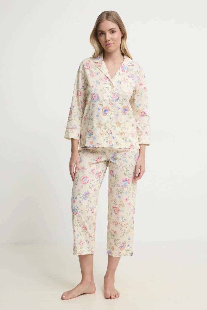 Lauren Ralph Lauren pizsama mintás bézs ILN92411