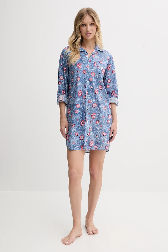 Lauren Ralph Lauren camicia da notte ILN32429 blu SS25
