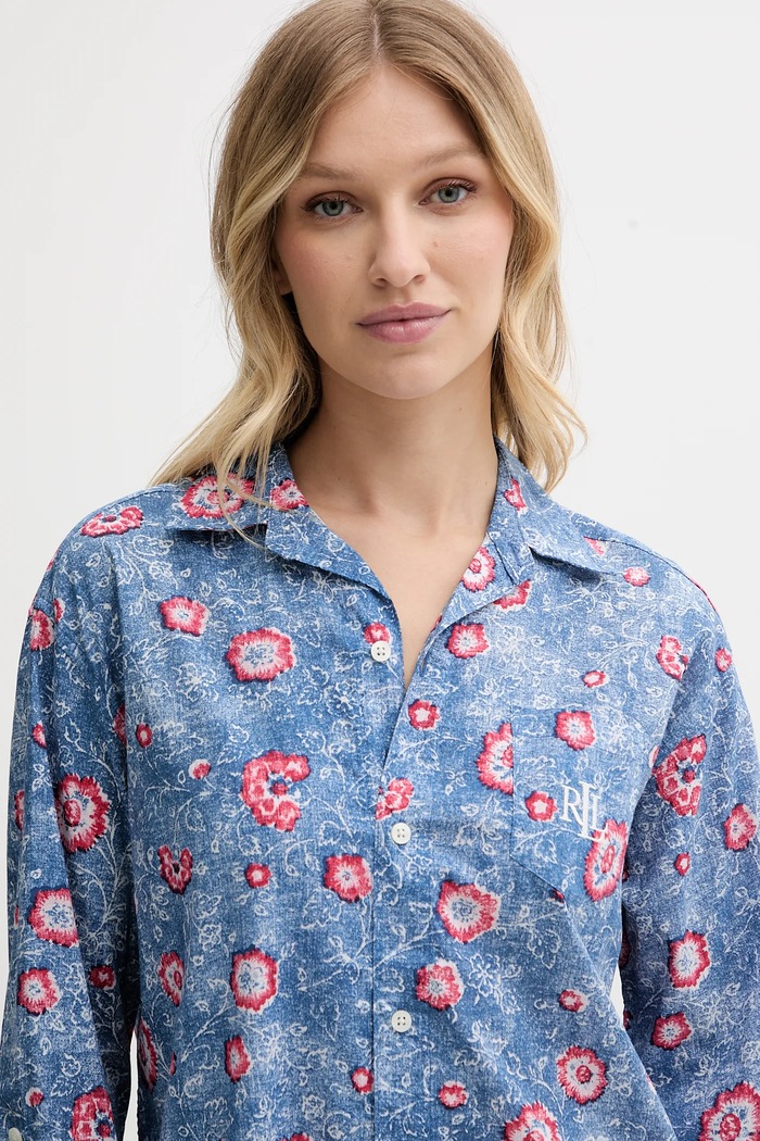 Lauren Ralph Lauren camicia da notte blu ILN32429