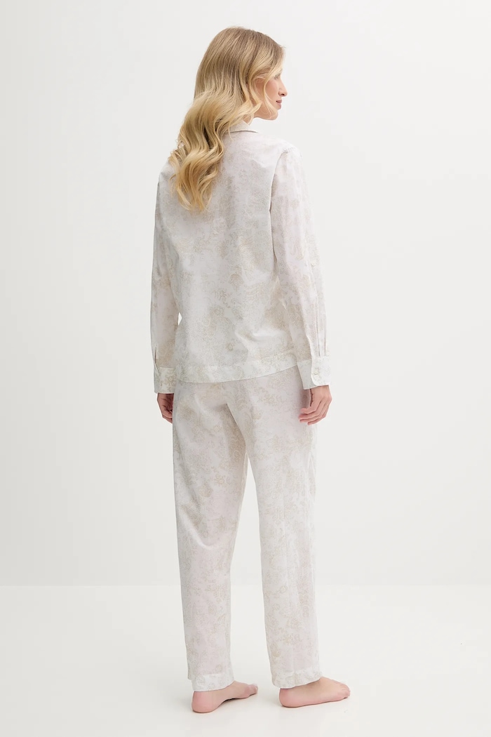 Βαμβακερές πιτζάμες Lauren Ralph Lauren Lauren Ralph Lauren ILN92426 λευκό