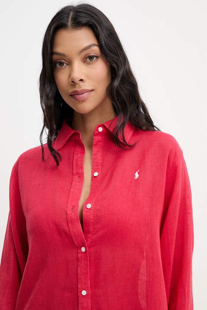 Polo Ralph Lauren košulja za plažu ženska crvena 21564377