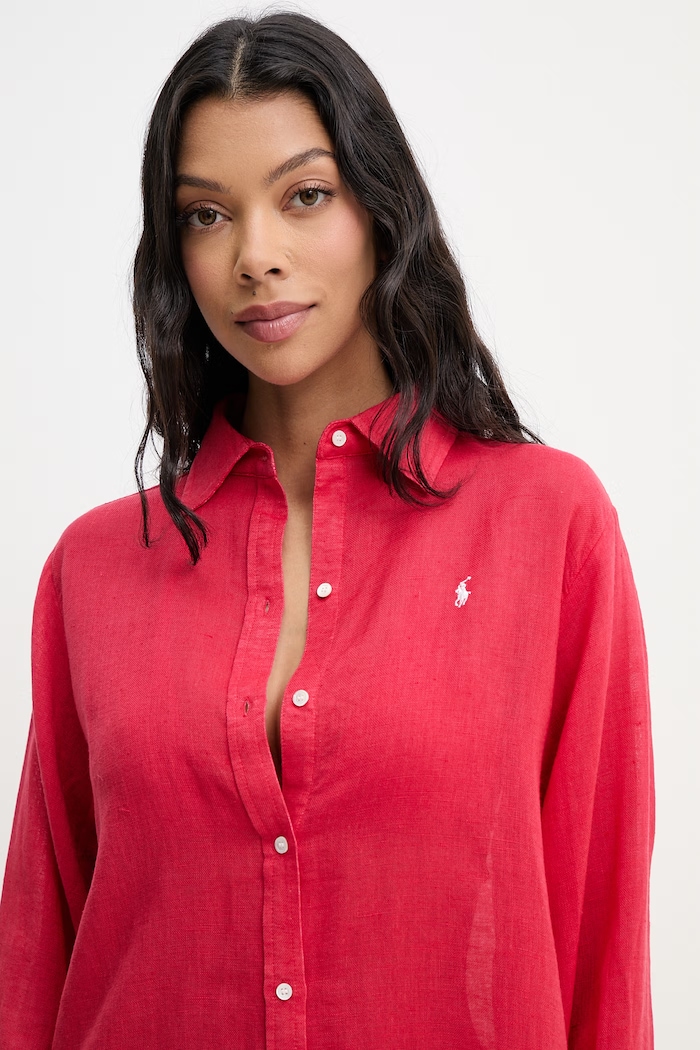 Polo Ralph Lauren košulja za plažu ženska crvena 21564377