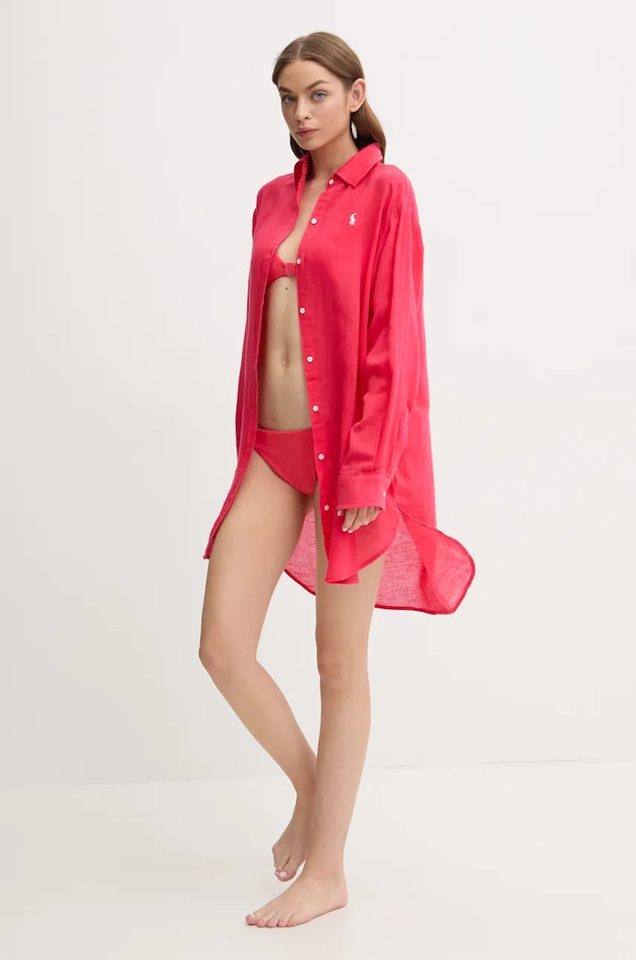 Polo Ralph Lauren Plážová košeľa dámska 21564377 ružová SS26