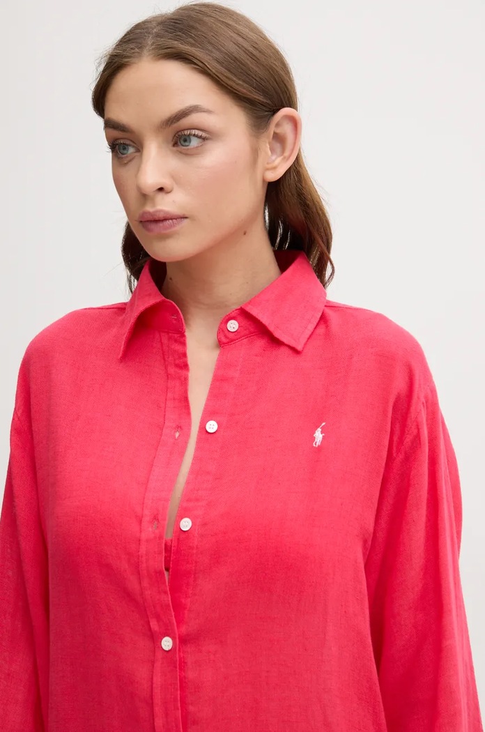 Plážová košeľa dámska Polo Ralph Lauren 21564377 ružová