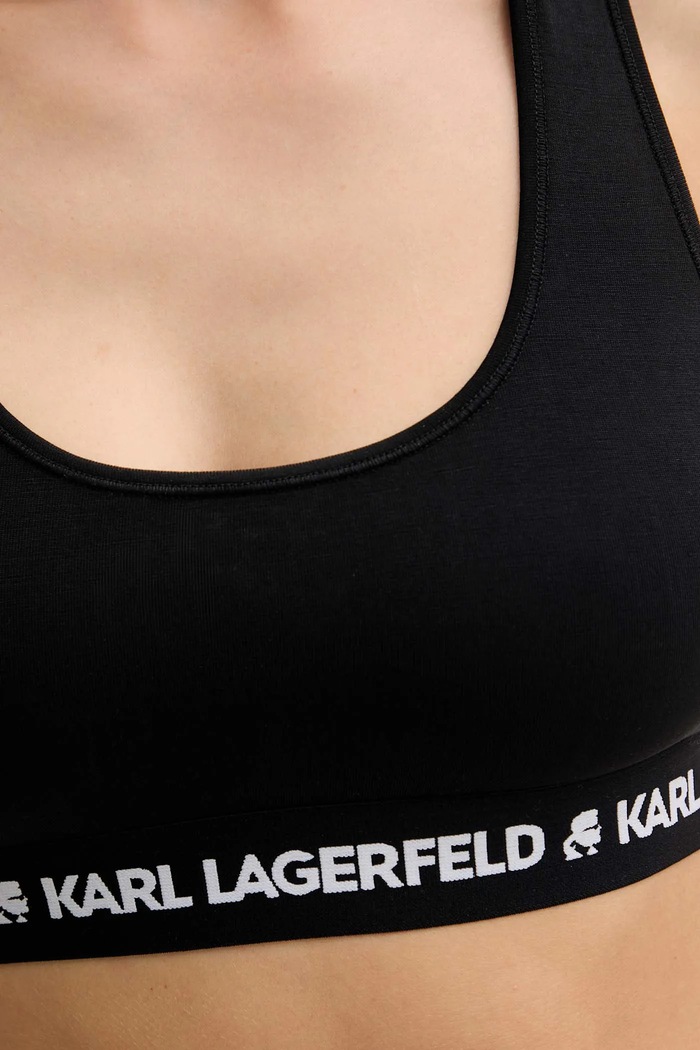 Podprsenka Karl Lagerfeld LOGO BRALETTE A1W47007 čierna