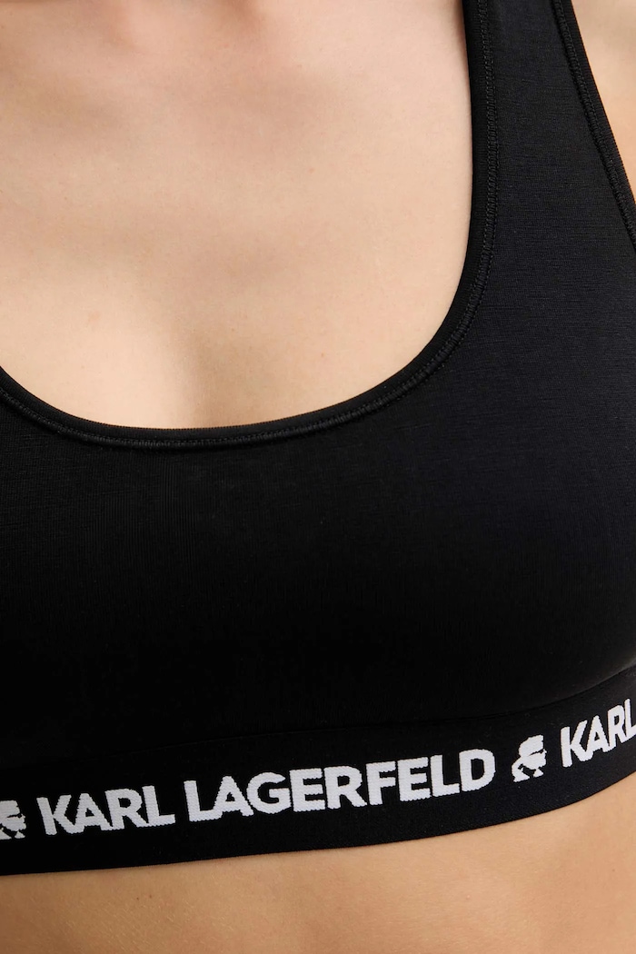 Podprsenka Karl Lagerfeld LOGO BRALETTE A1W47007 čierna